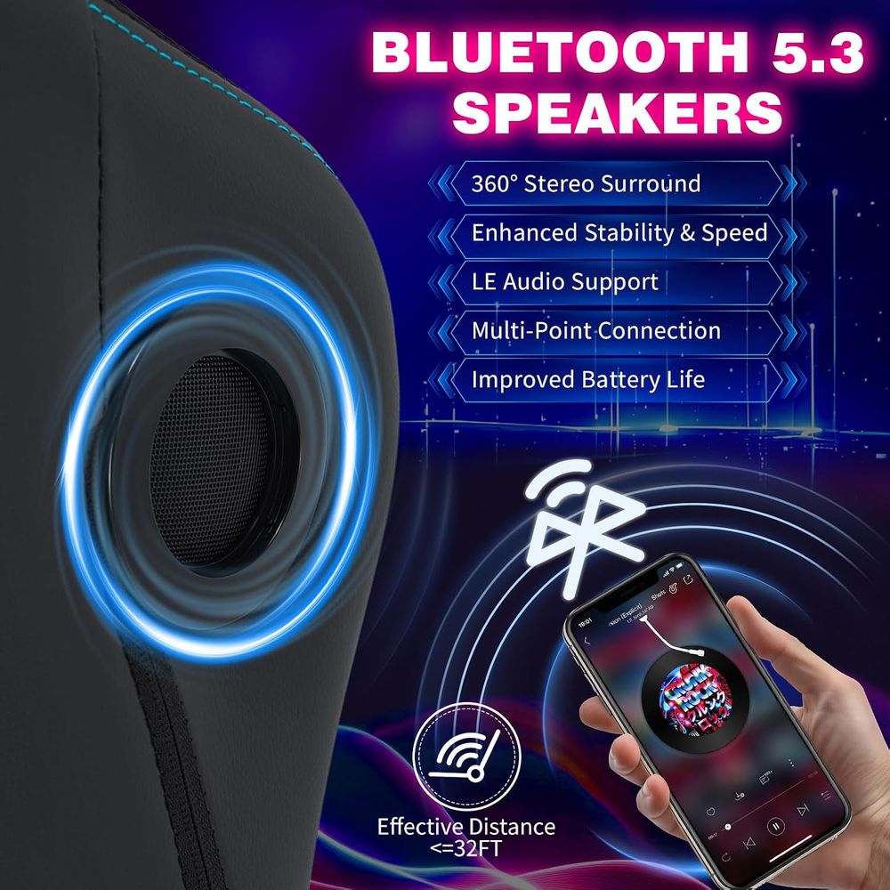 Игровое кресло с LED-подсветко – обзор и цена Bluetooth Speaker