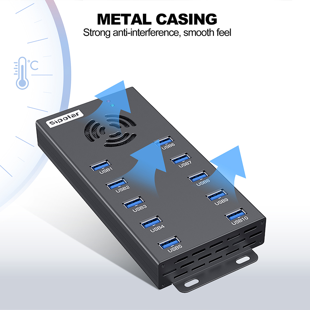 USB-хаб Sipolar A-423 на 10 по – обзор и цена Usb Hub